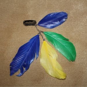 Dog Feather Hair Clip Accessory